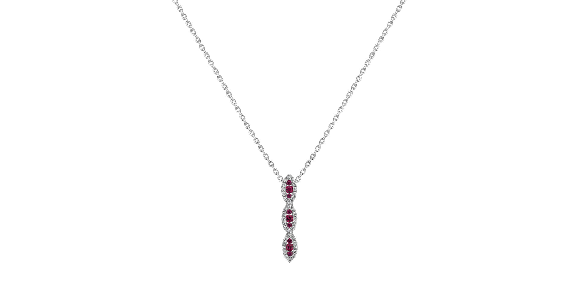 Diamond pendant with Ruby Monetto