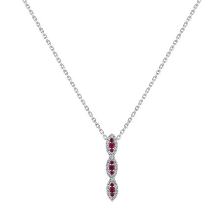 Diamond pendant with Ruby Monetto