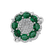 Diamond ring with Emerald Cadmium Green2