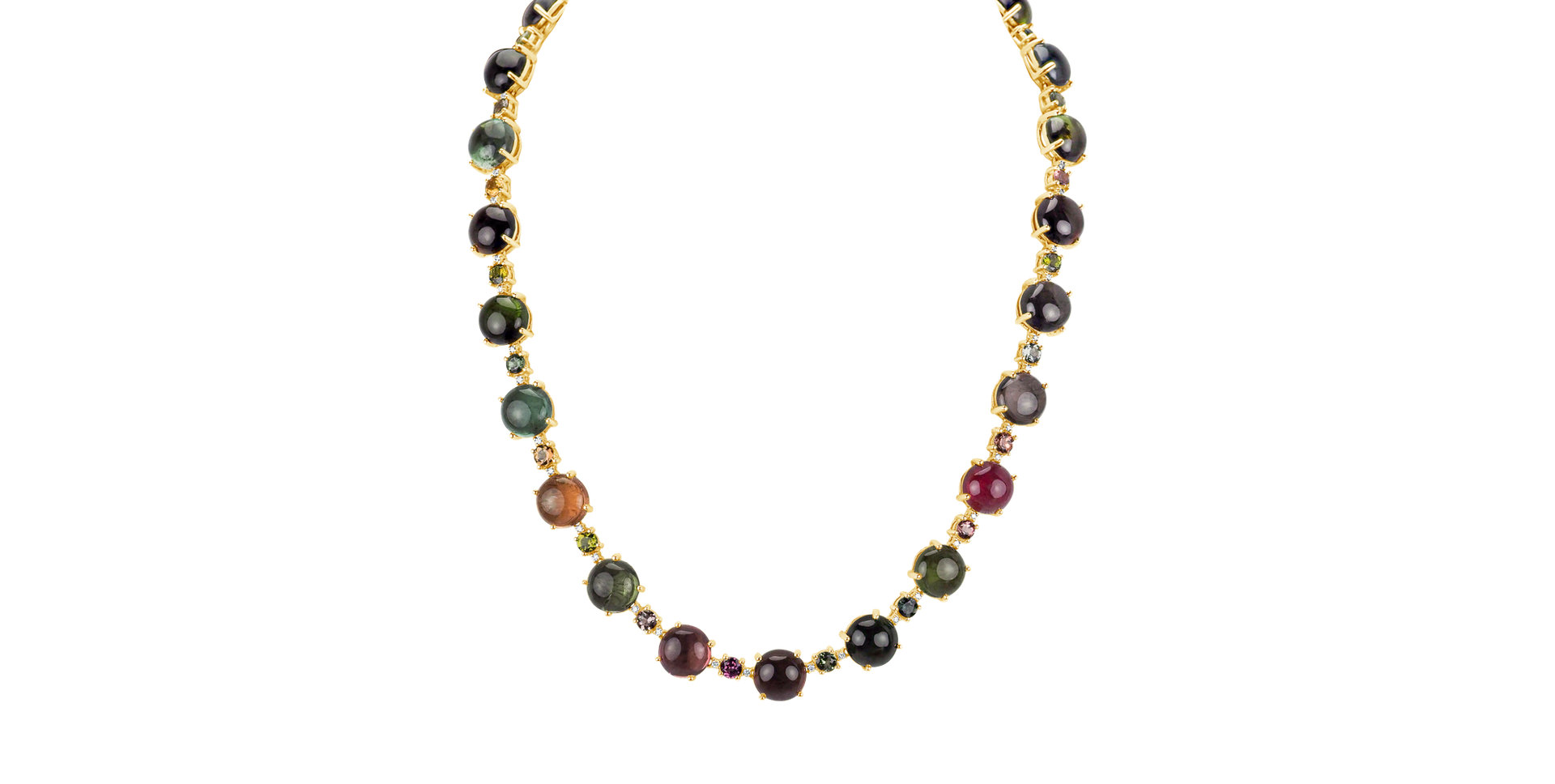Diamond necklace with Tourmalíne Rainbow Eminence