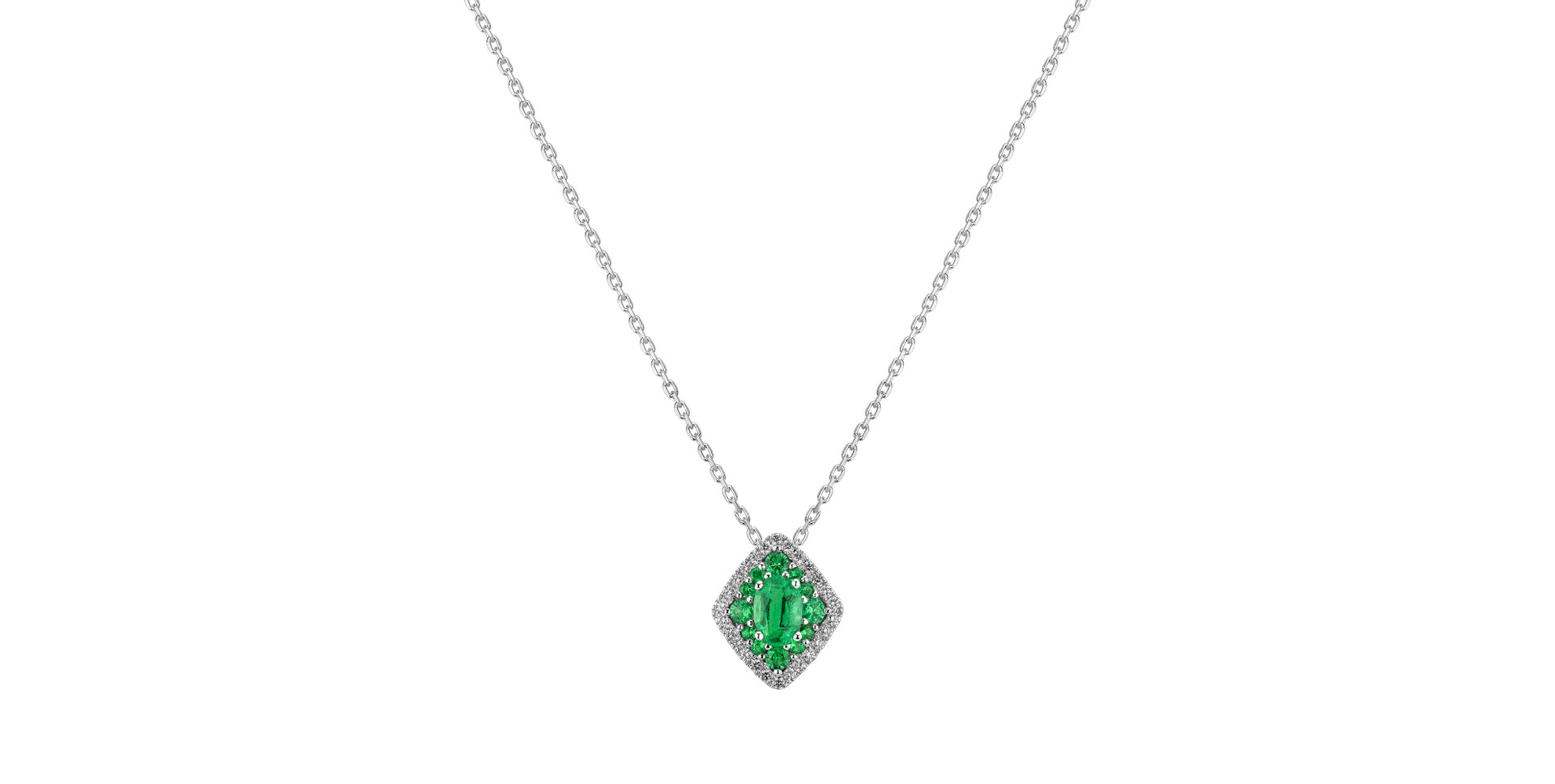 Diamond pendant with Emerald Dedication of Green