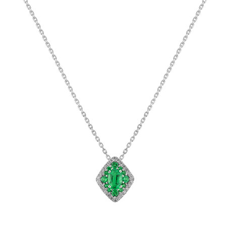 Diamond pendant with Emerald Dedication of Green