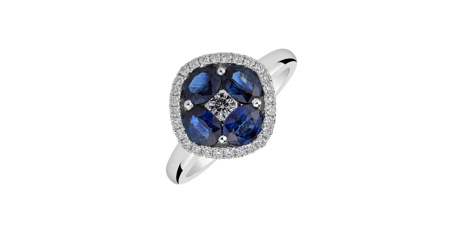 Diamond ring with Sapphire Coraline