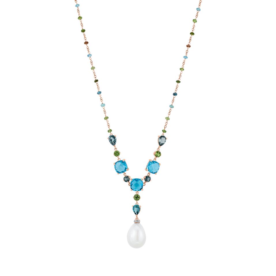 Necklace with Tourmalíne and Topaz Fairytale Galaxy