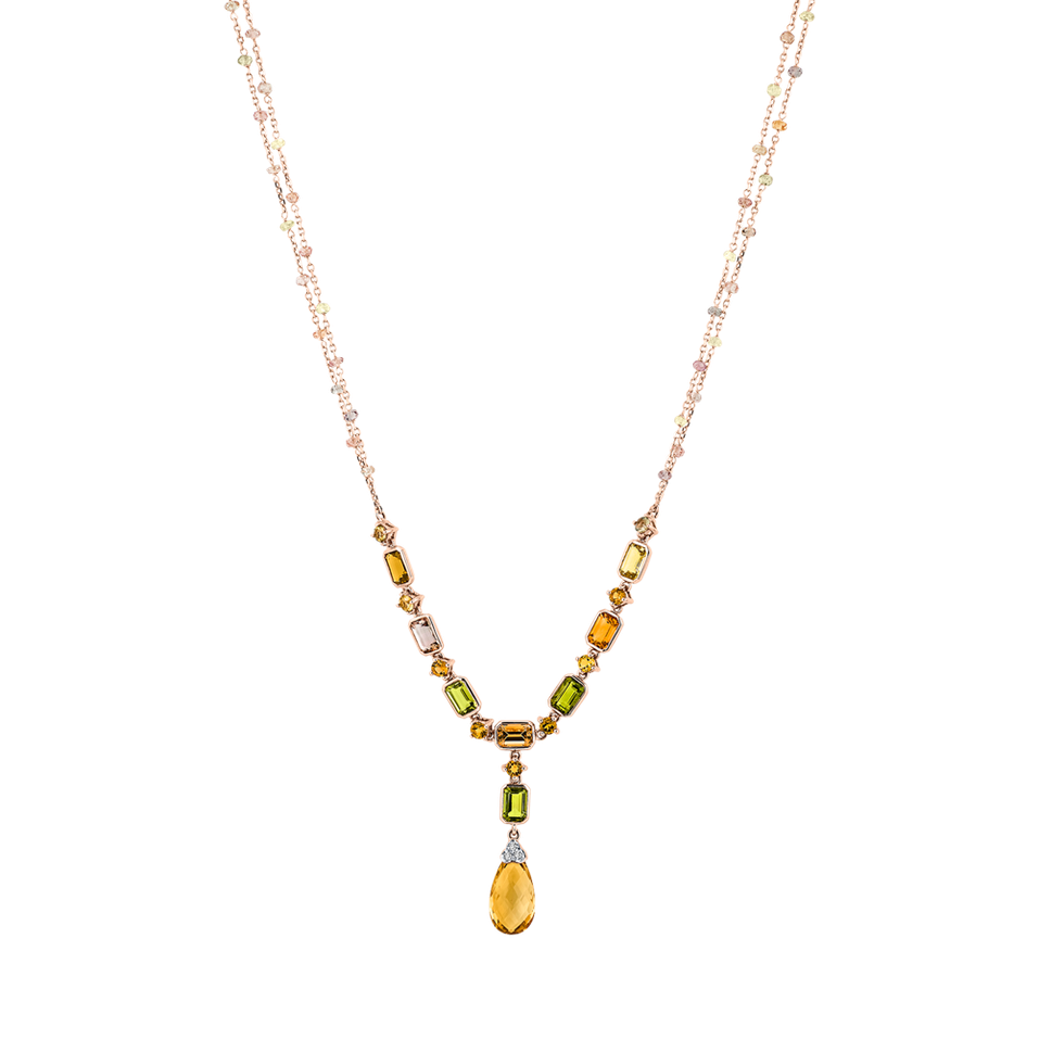 Diamond necklace with Citrine, Spinel and Tourmalíne Imposant Countess