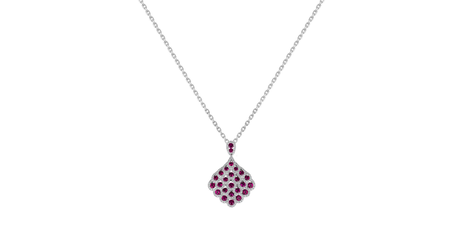 Diamond pendant with Ruby Ivette