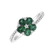 Diamond ring with Emerald Magic Daisy2