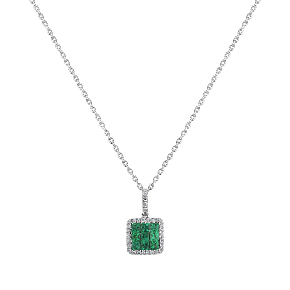 Diamond pendant with Emerald Wilhelm