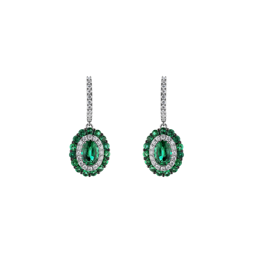 Diamond earrings and Emerald Courage