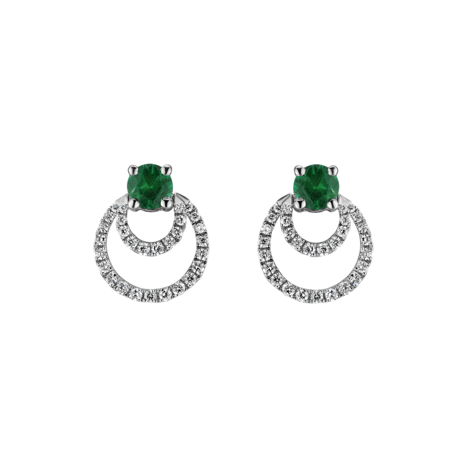 Diamond earrings with Emerald Confidence Sparkle