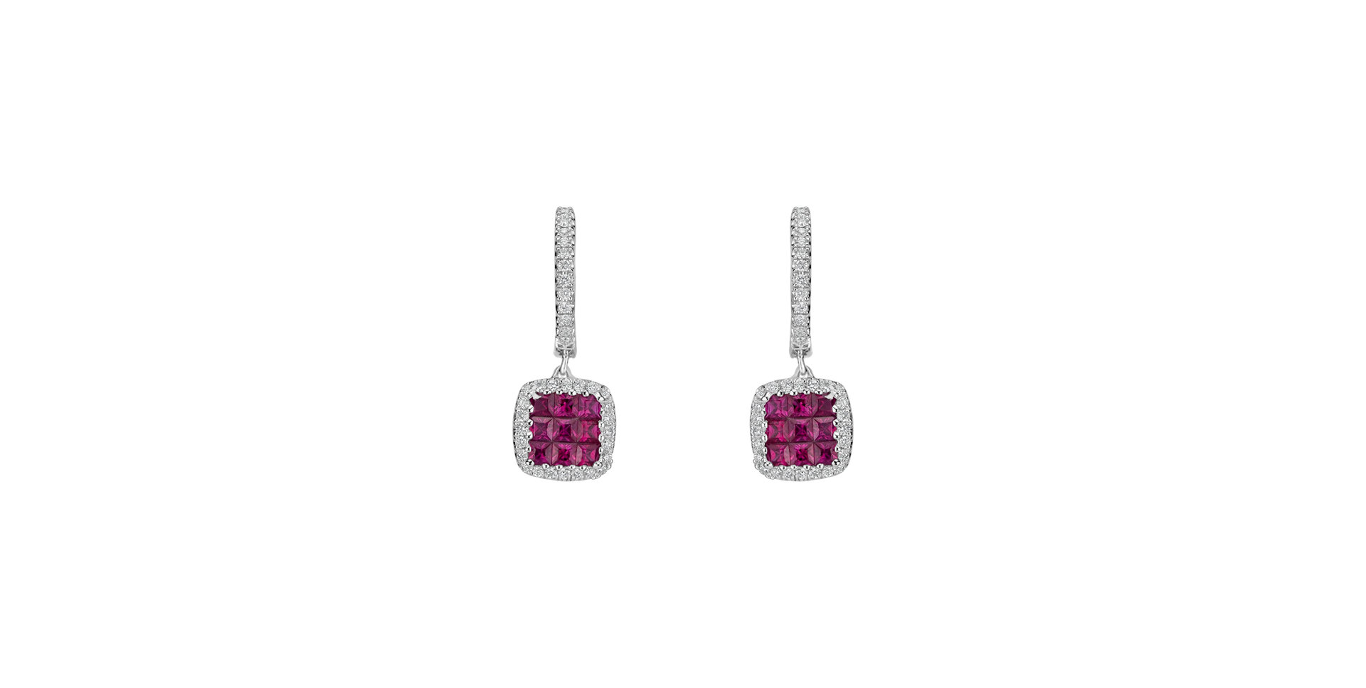 Diamond earrings and Ruby Emersyn