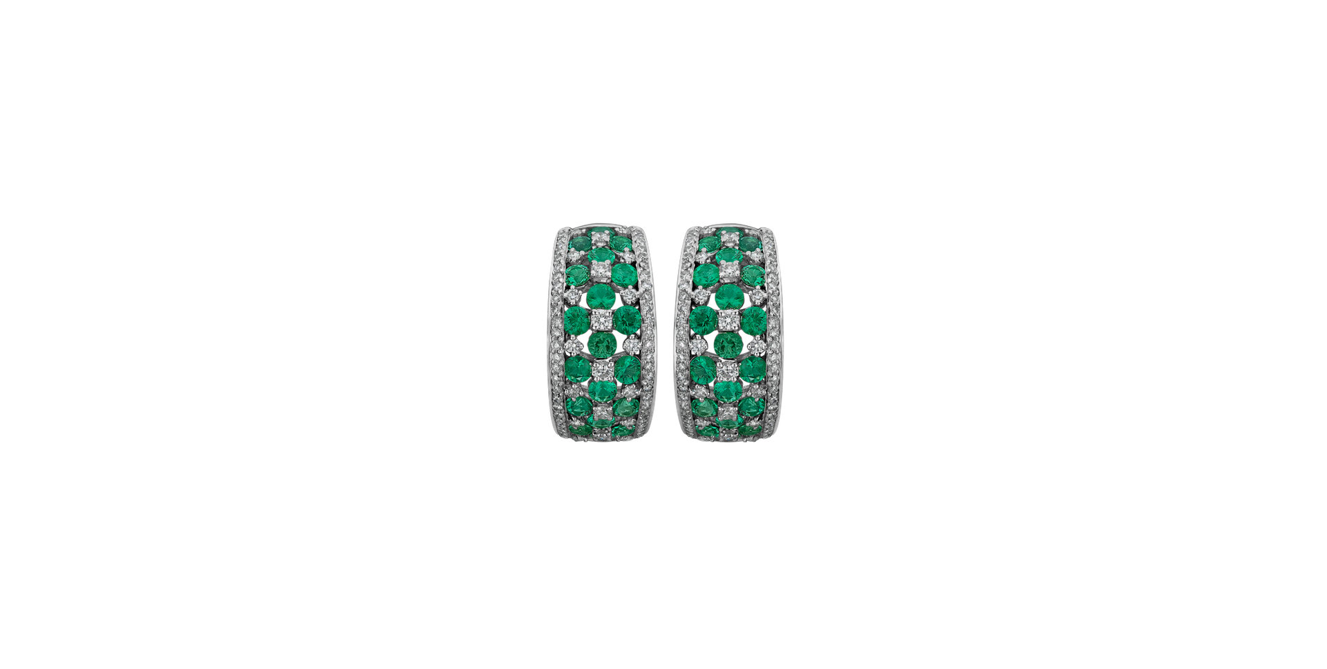 Diamond earrings and Emerald Prestige
