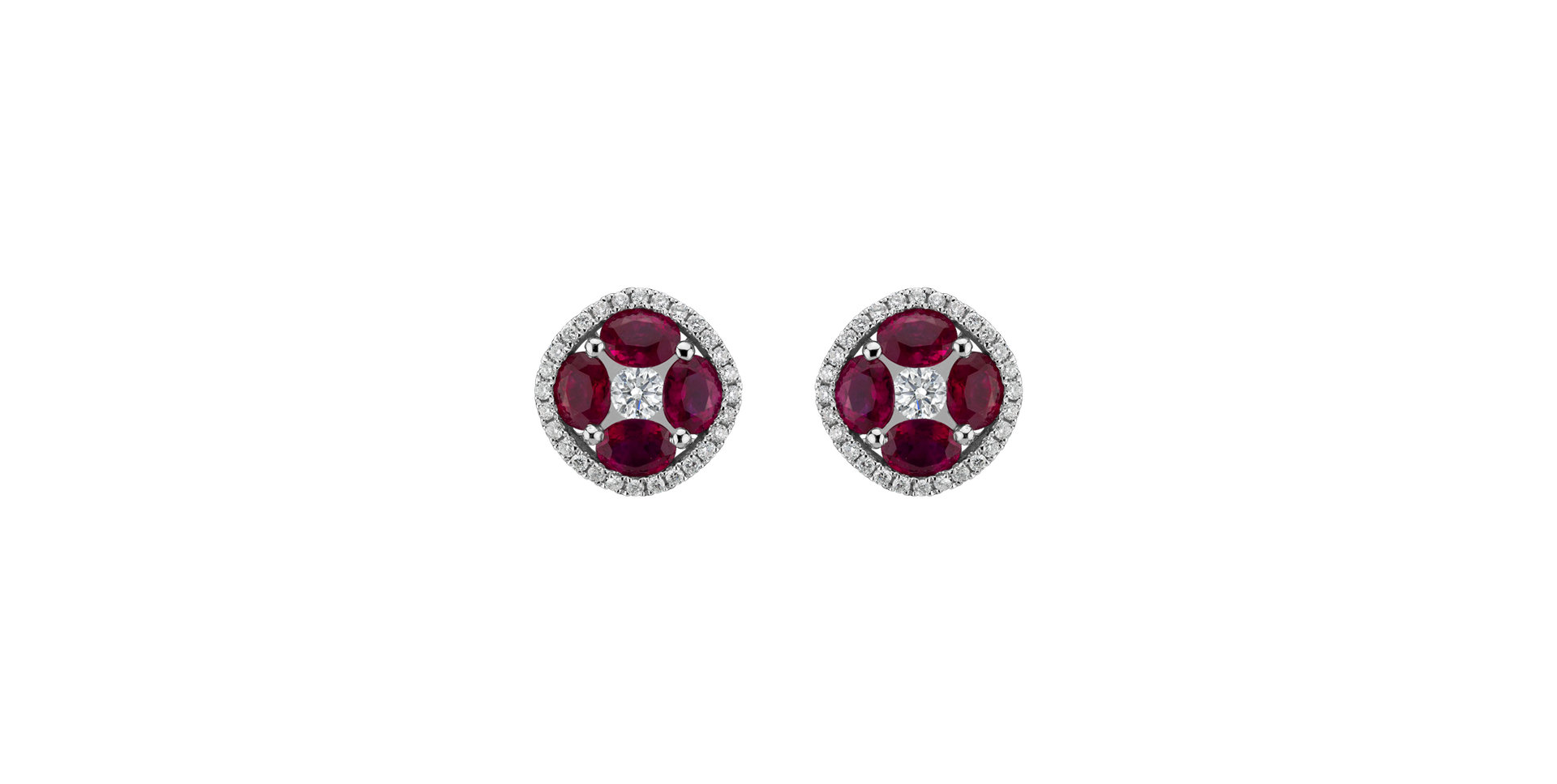Diamond earrings and Ruby Red Queen