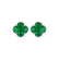 Earrings with Emerald Beauty Clover2