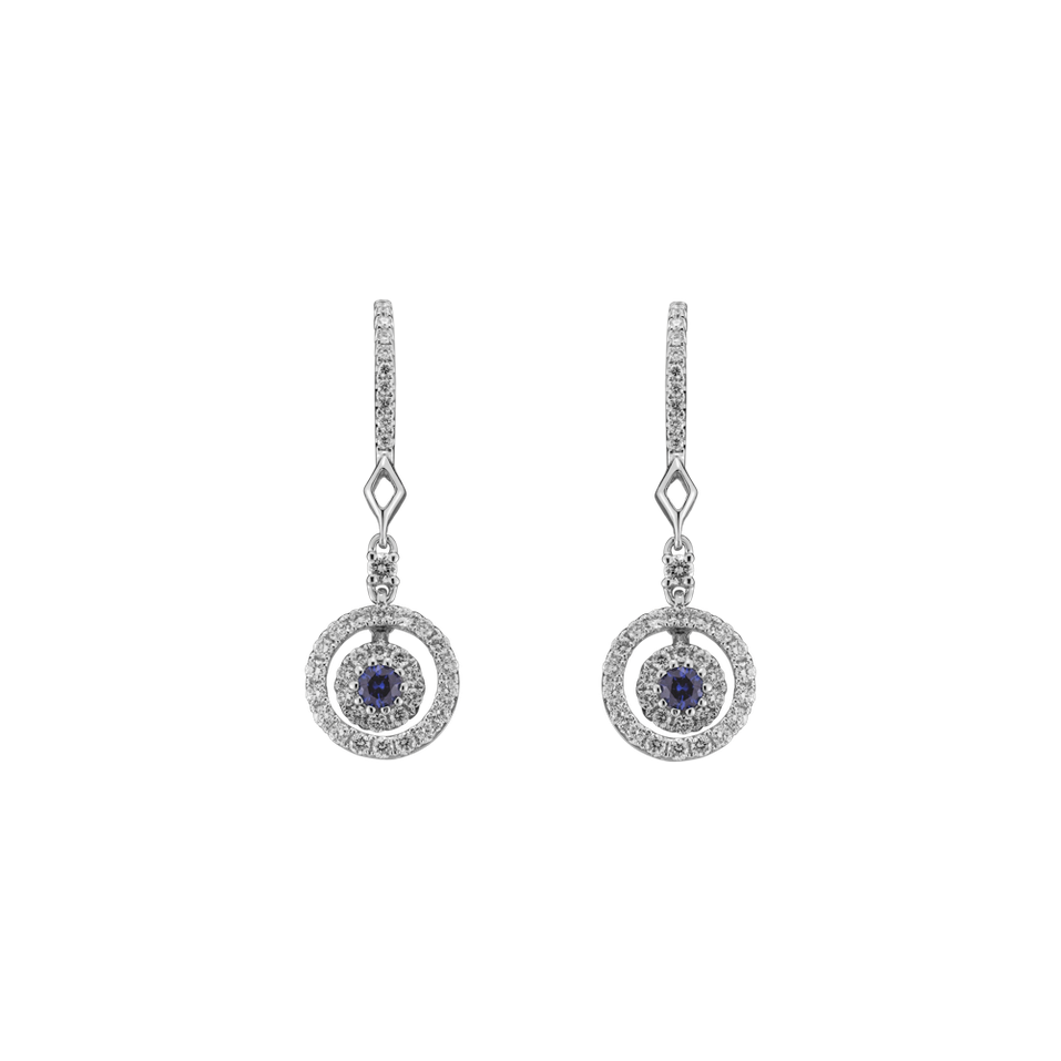 Diamond earrings with Sapphire Rose Hope
