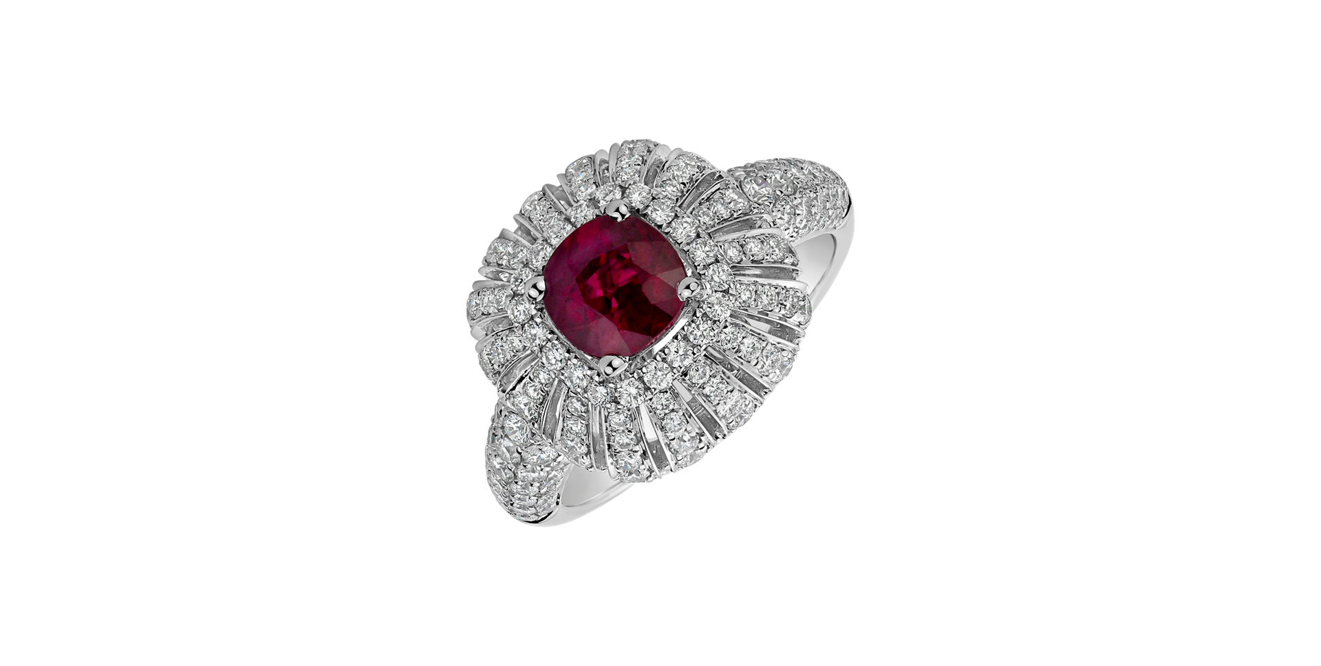 Diamond ring with Ruby Chrétien