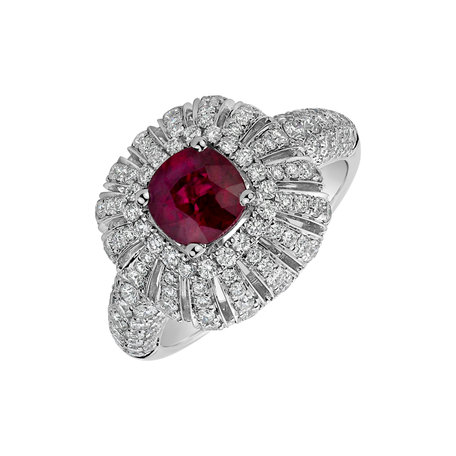 Diamond ring with Ruby Chrétien
