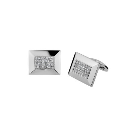 Diamond Cufflinks Glass Eye