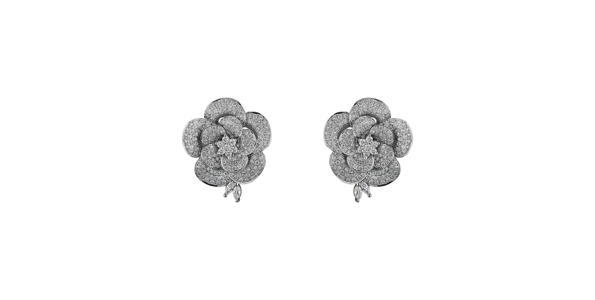 Diamond earrings Camellia Treasure
