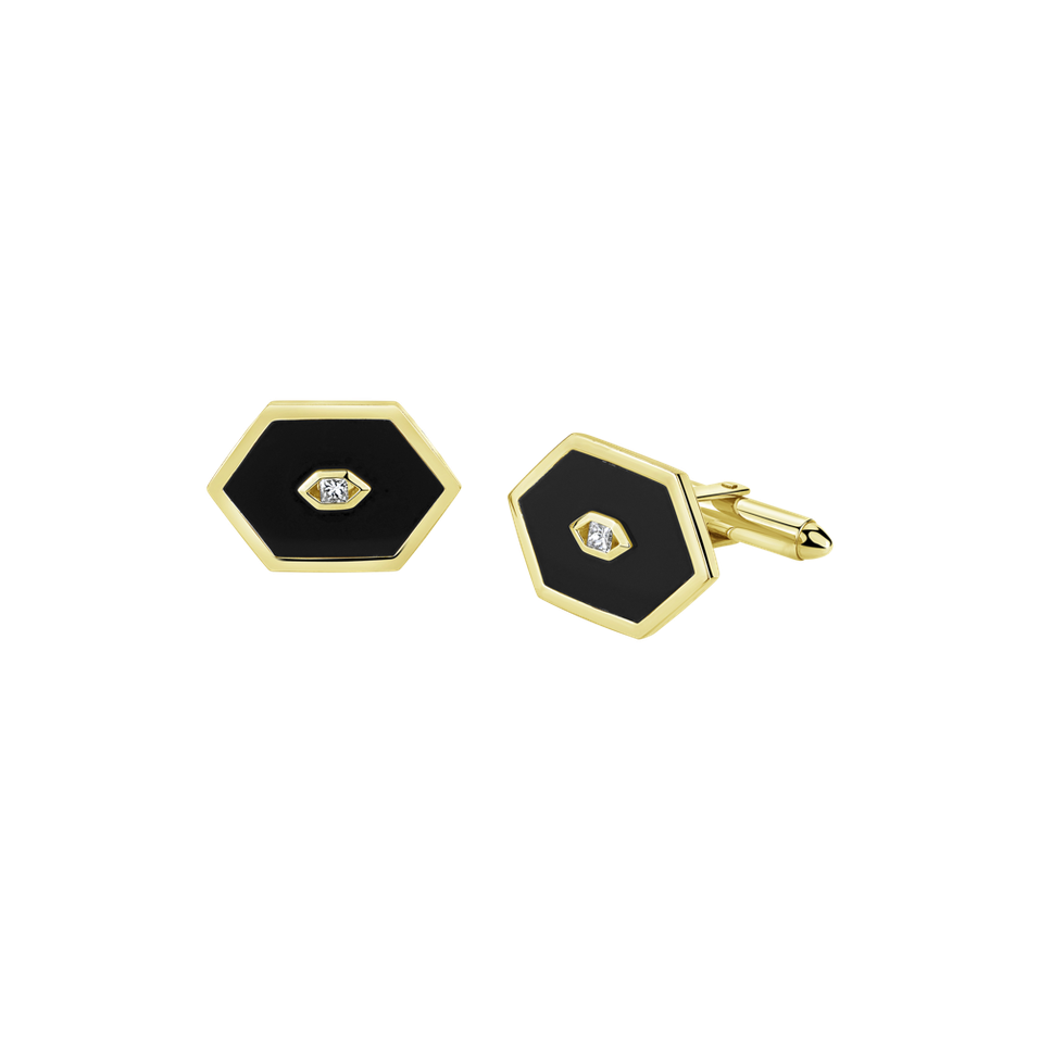 Diamond cufflinks with Onyx Sublime Serenade