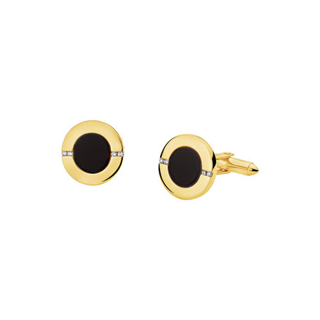 Diamond cufflinks with Onyx Mozart Secret