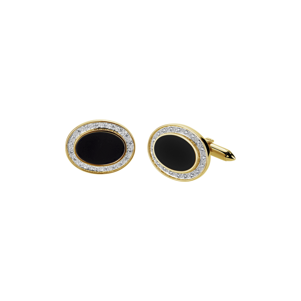 Diamond cufflinks with Onyx Dark Glory