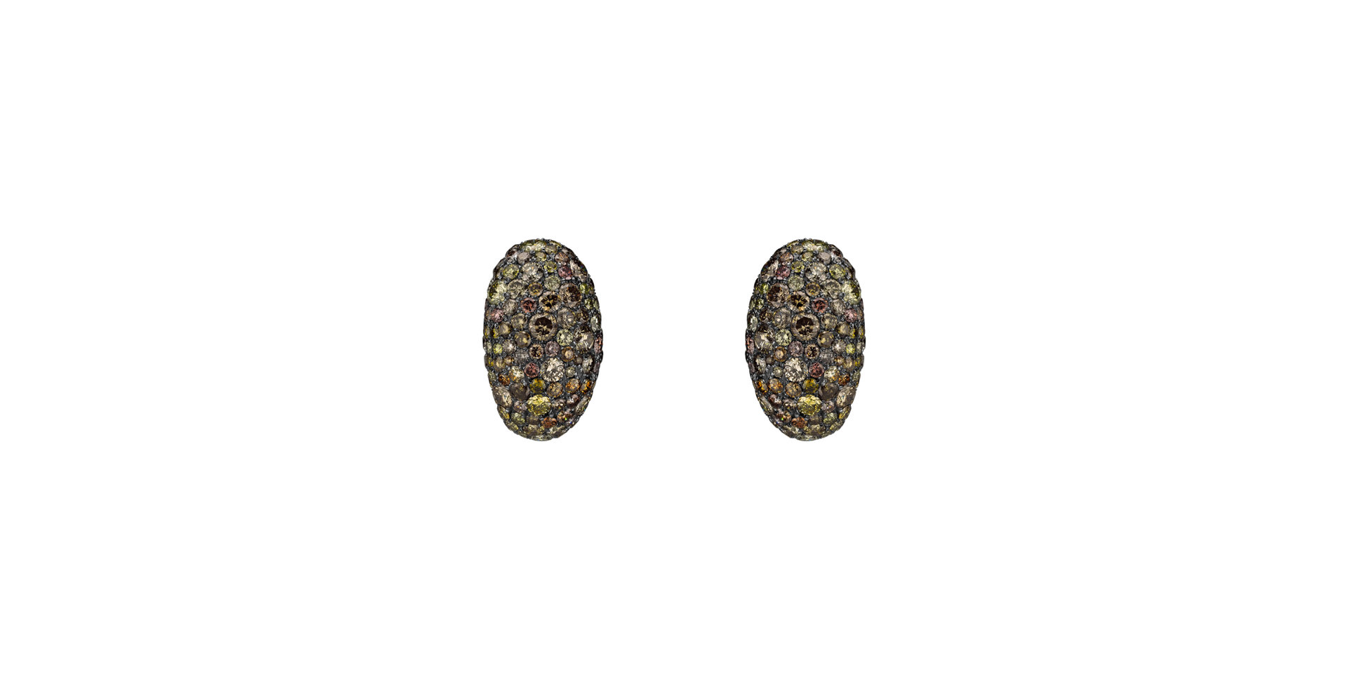 Earrings with brown and greeni diamonds Effective Buttercup
