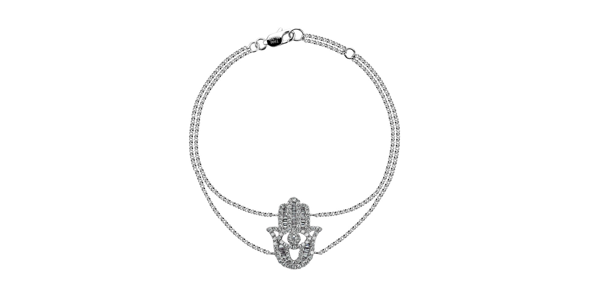 Bracelet with diamonds Diamond Hamsa