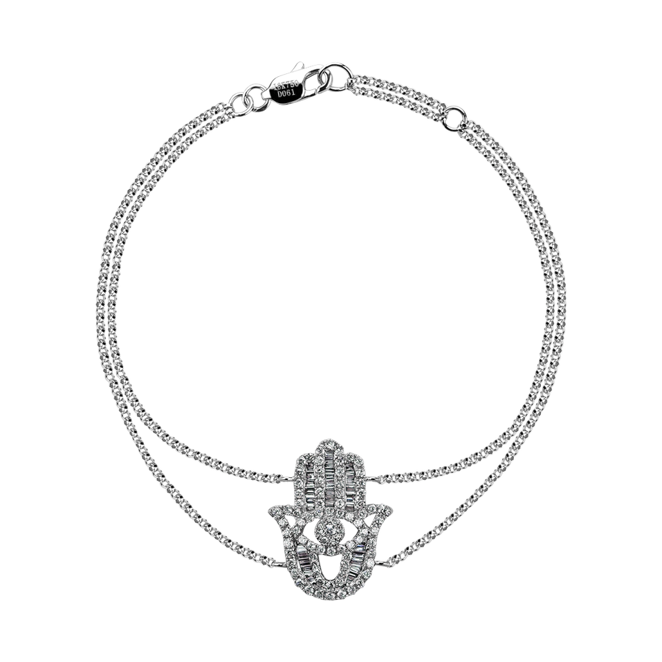 Bracelet with diamonds Diamond Hamsa
