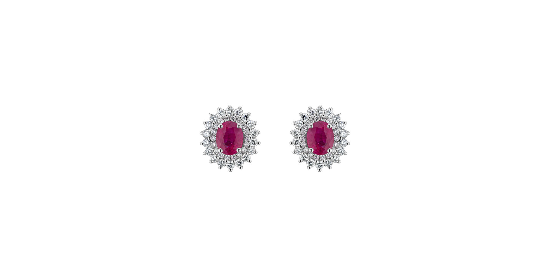 Diamond earrings with Ruby Noble Sacrifice