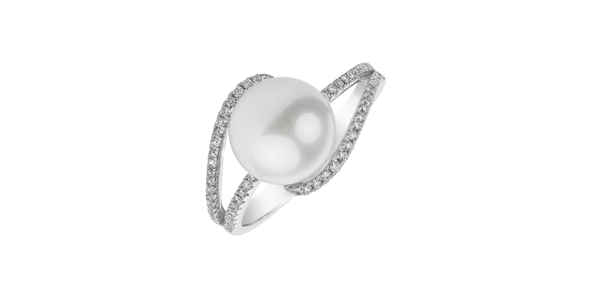 Diamond ring with Pearl Mermaids Gift