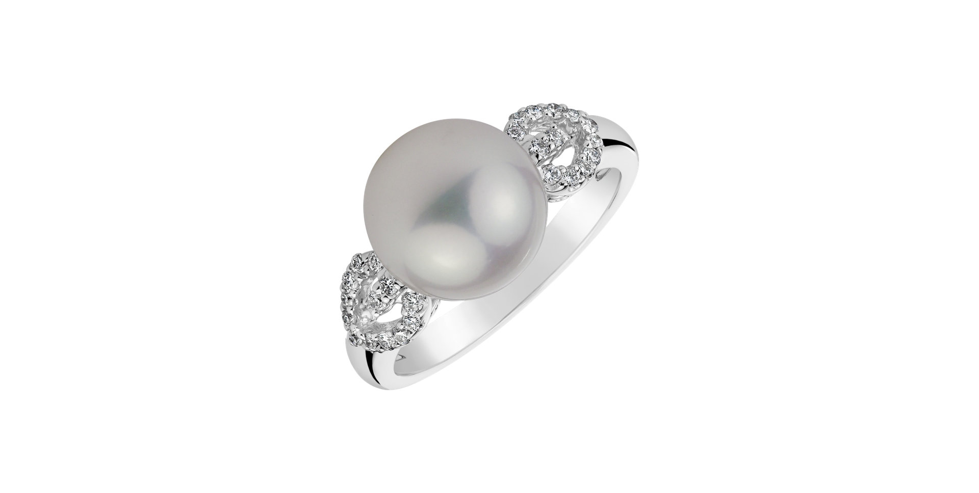 Diamond ring with Pearl Sea Love