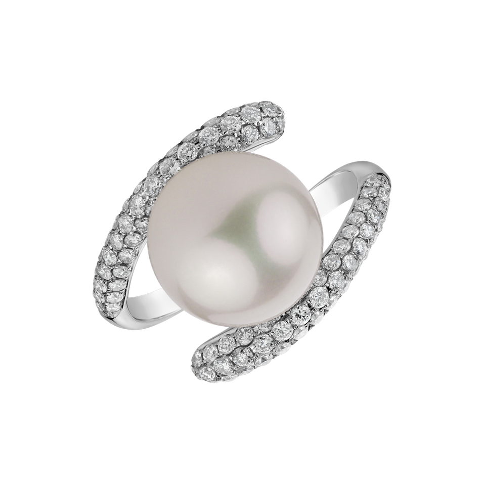 Diamond ring with Pearl Water Temptation