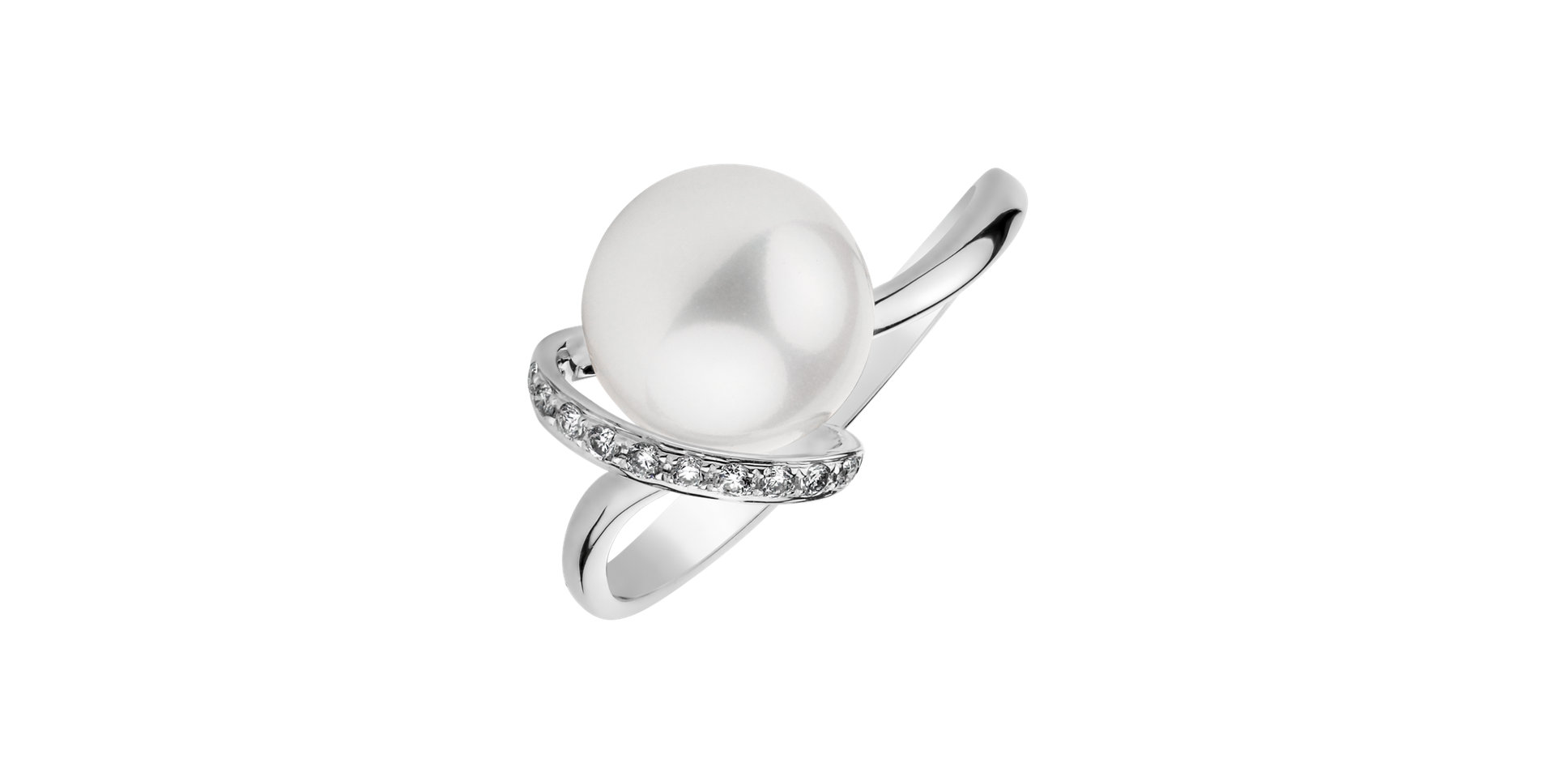 Diamond ring with Pearl Eternal Sea
