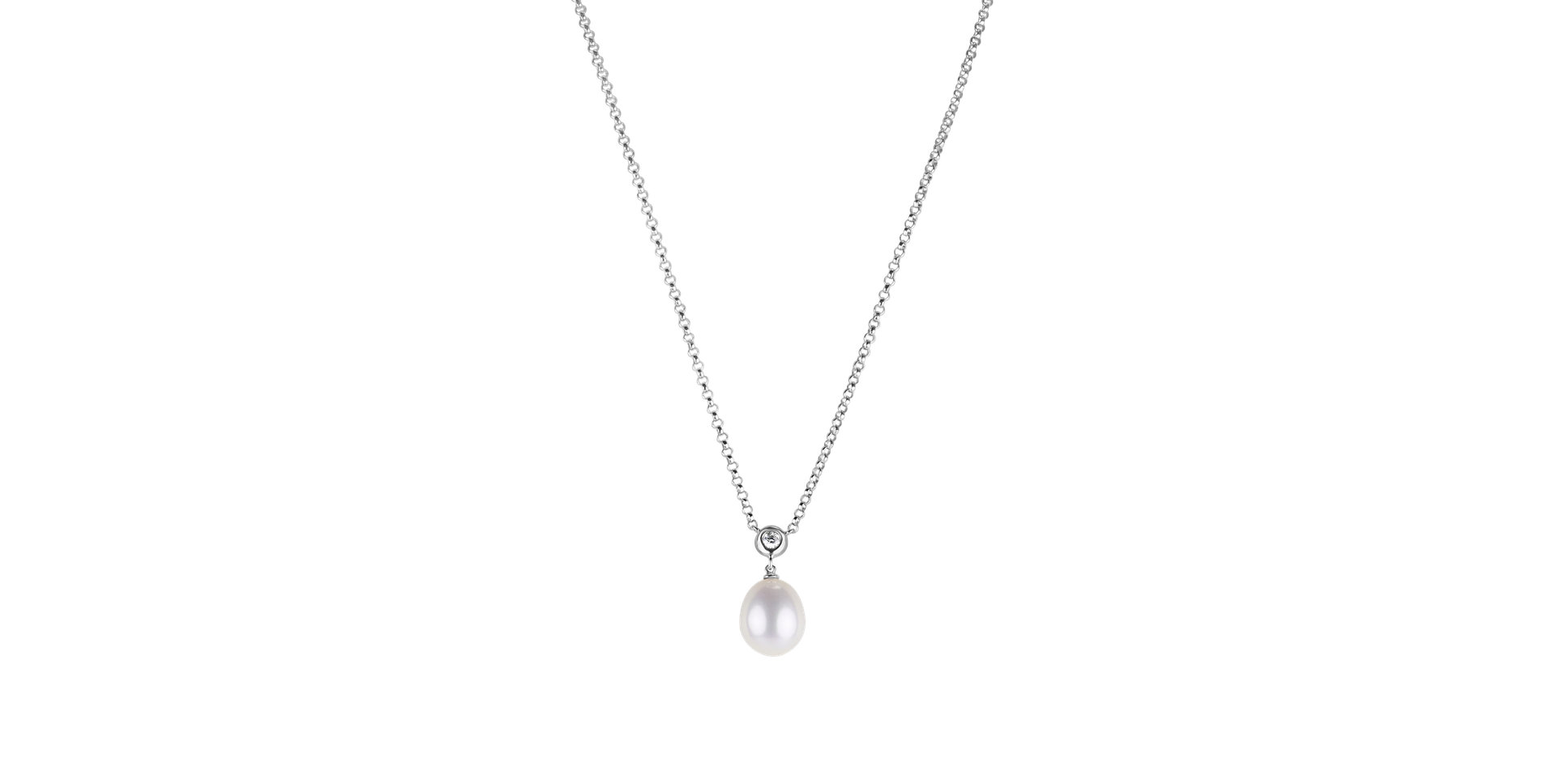 Diamond necklace with Pearl Ocean Breeze