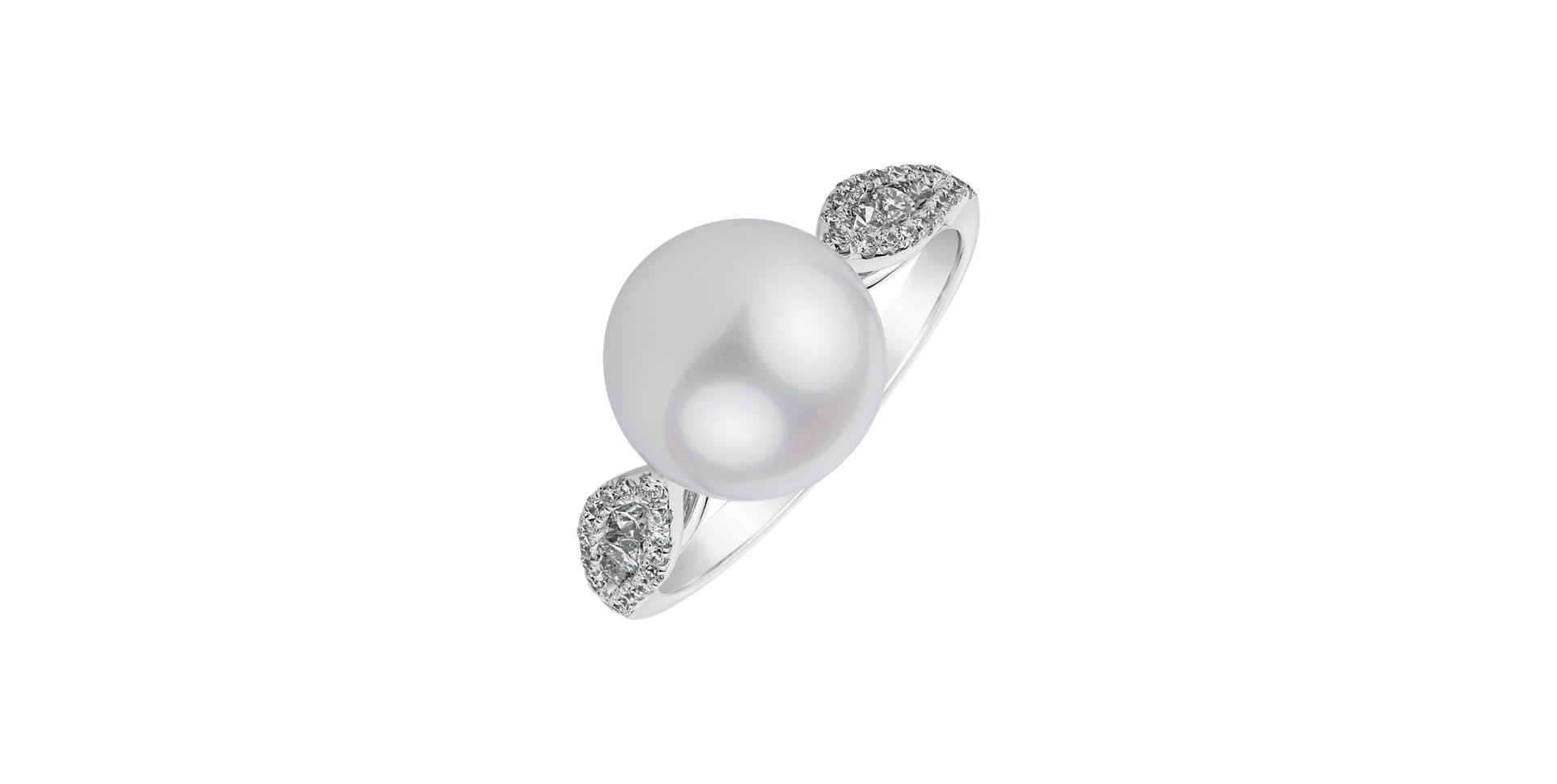Diamond ring with Pearl Fantasy Pearl
