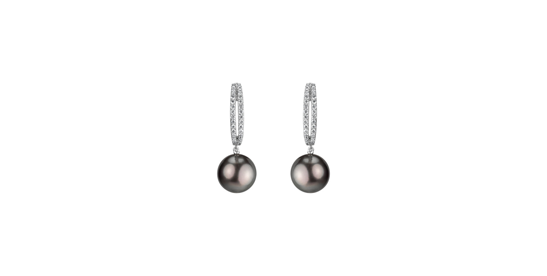 Diamond earrings with Pearl Neptunian Nights