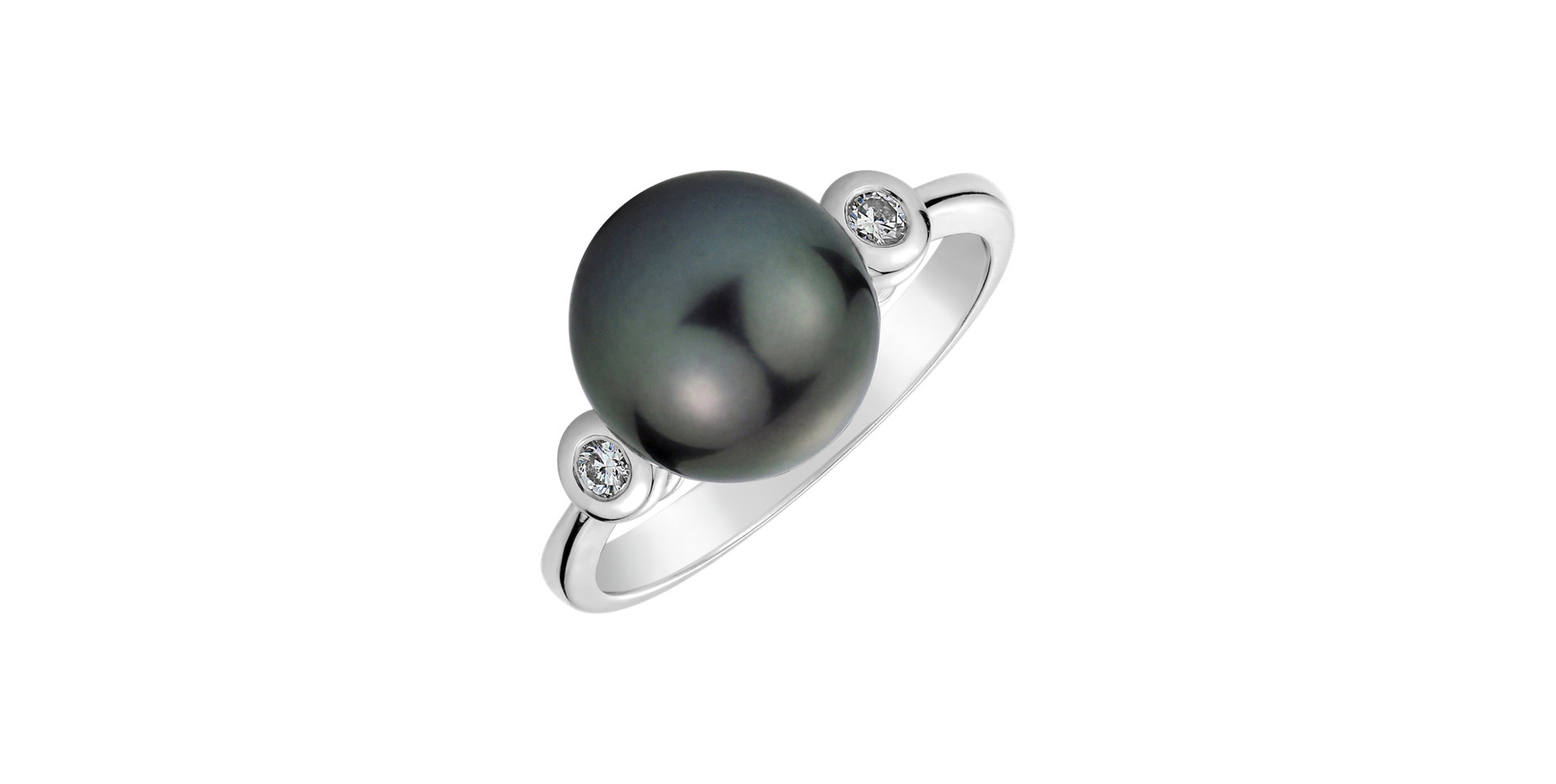 Diamond ring with Pearl Deep End
