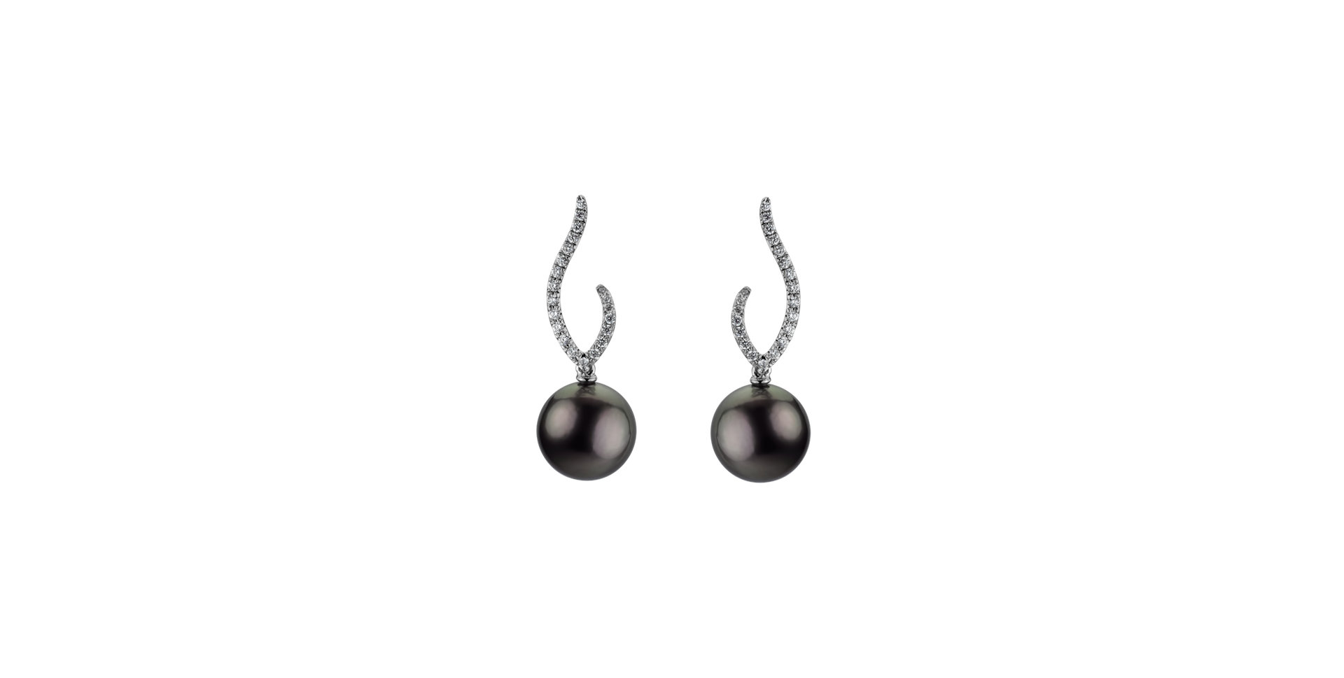 Diamond earrings with Pearl Oceanic Overture