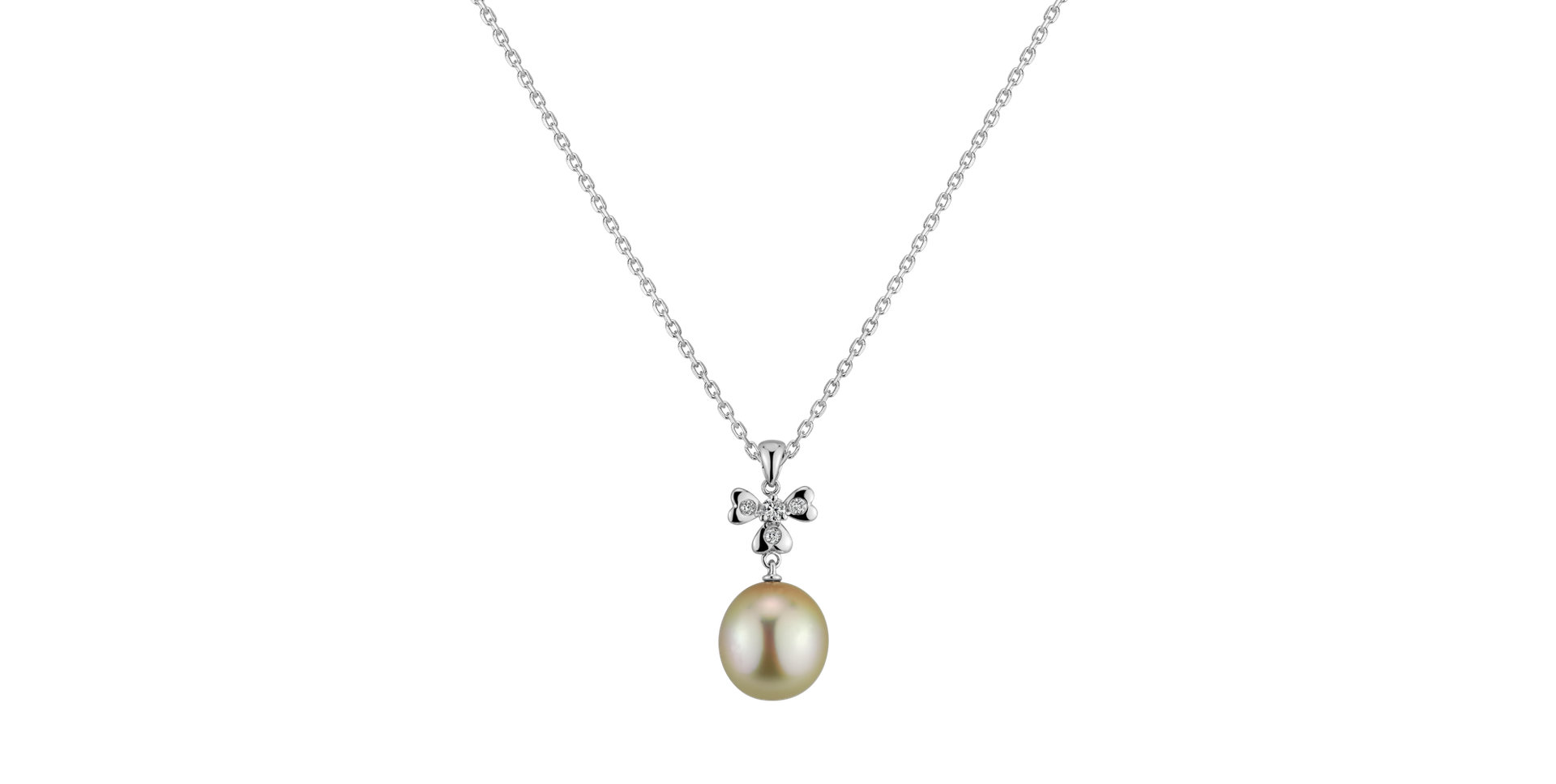Diamond pendant with Pearl Secret of Ocean
