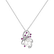 Diamond necklace with Pearl and Sapphire Fairytale Flower1