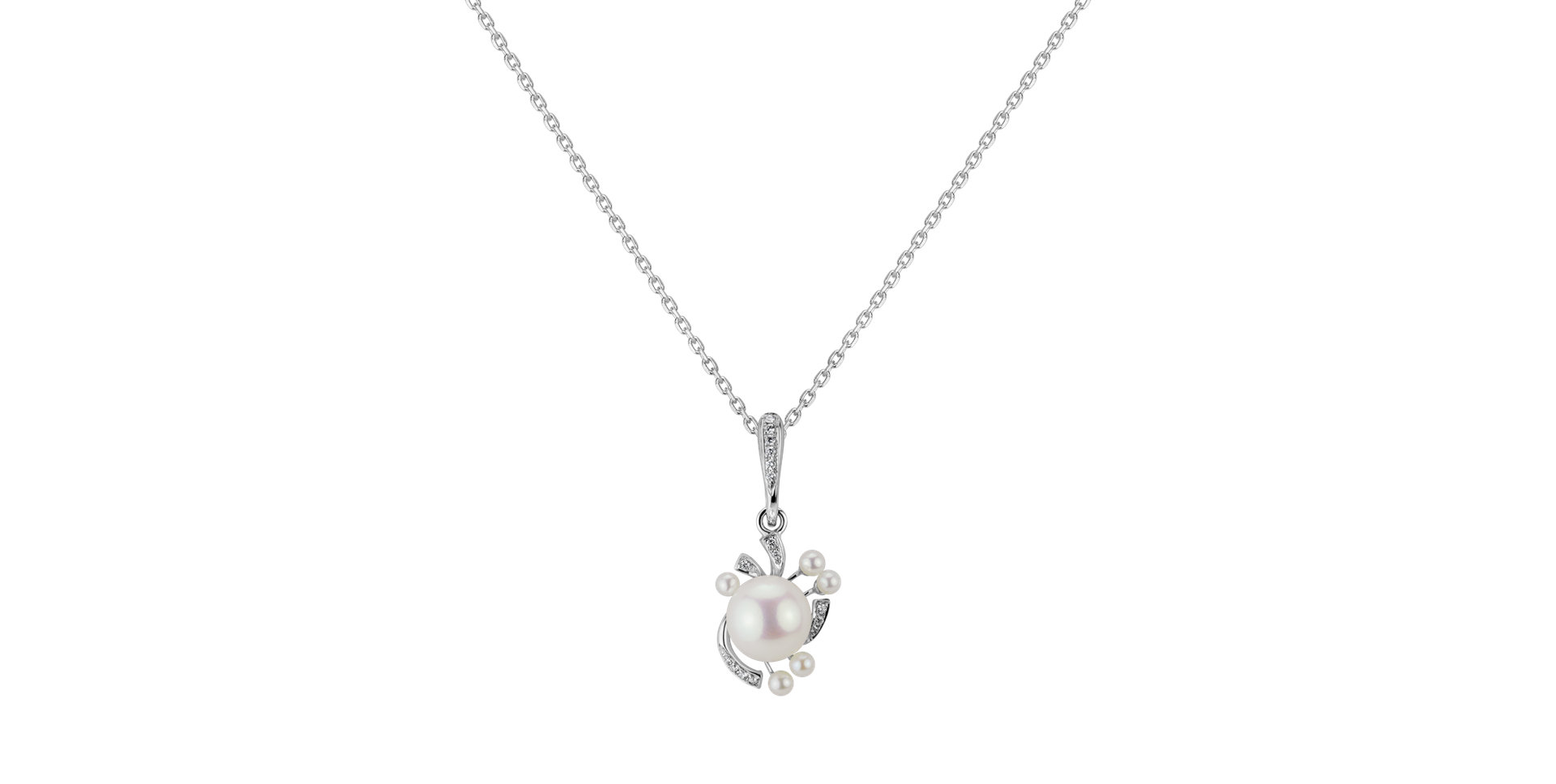 Diamond pendant with Pearl Purely Spiritual