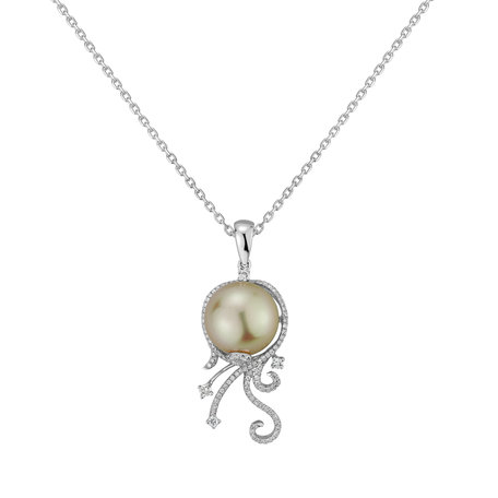 Diamond pendant with Pearl Duchess Ocean
