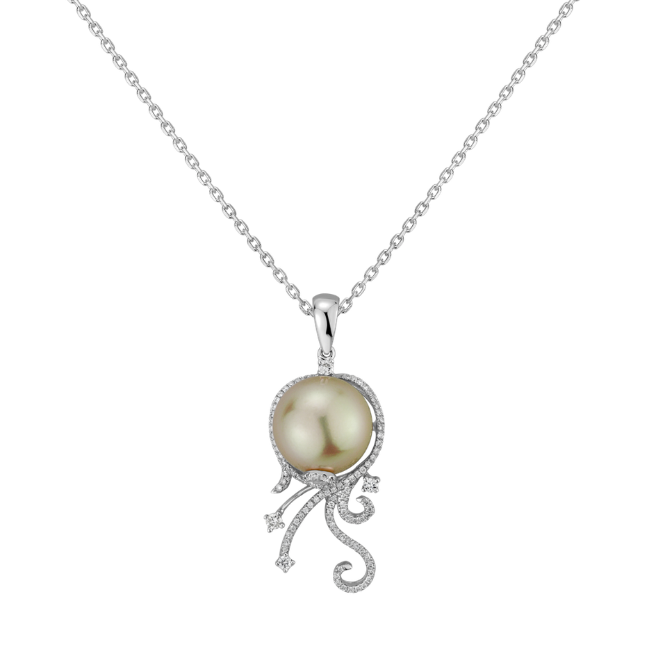 Diamond pendant with Pearl Duchess Ocean