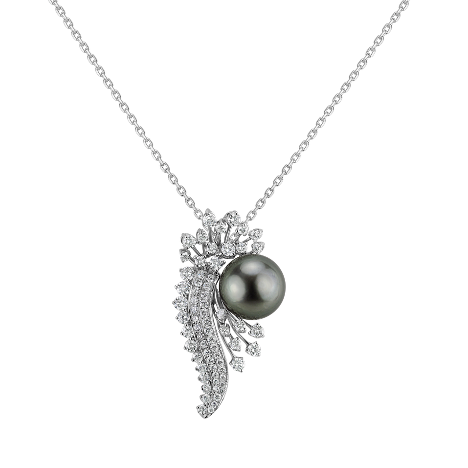 Diamond pendant with Pearl Tahitian Desire