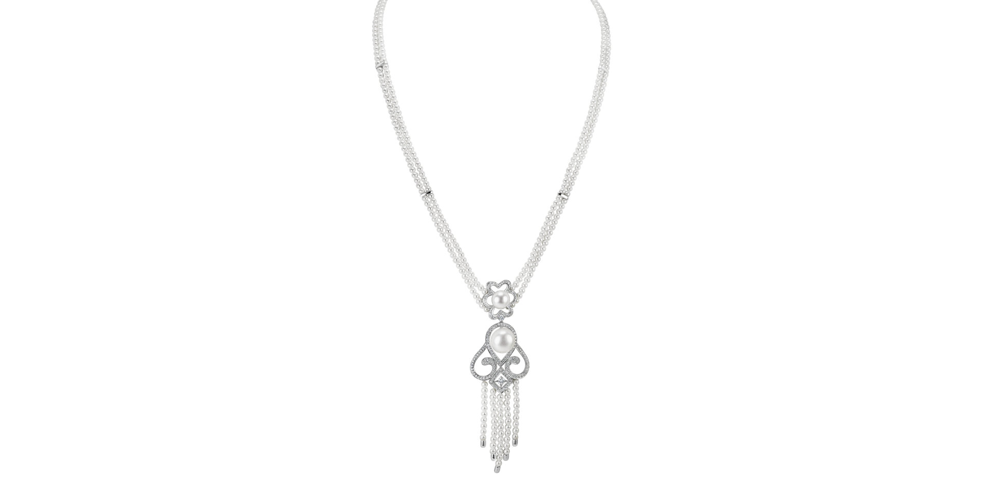 Diamond necklace with Pearl Versailles Romance