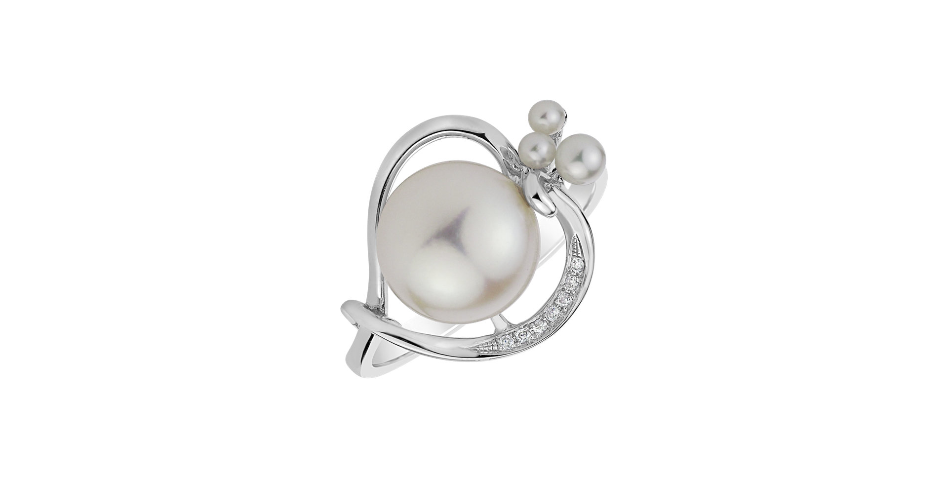 Diamond ring with Pearl Pearl Miracle