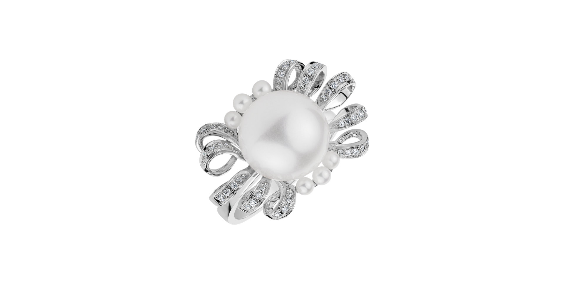 Diamond ring with Pearl Pearl Passion