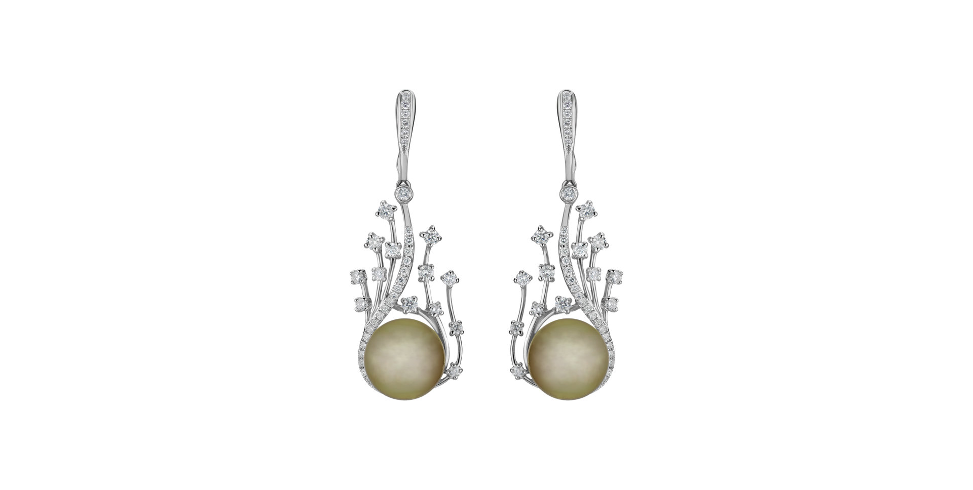 Diamond earrings with Pearl Venus Secret