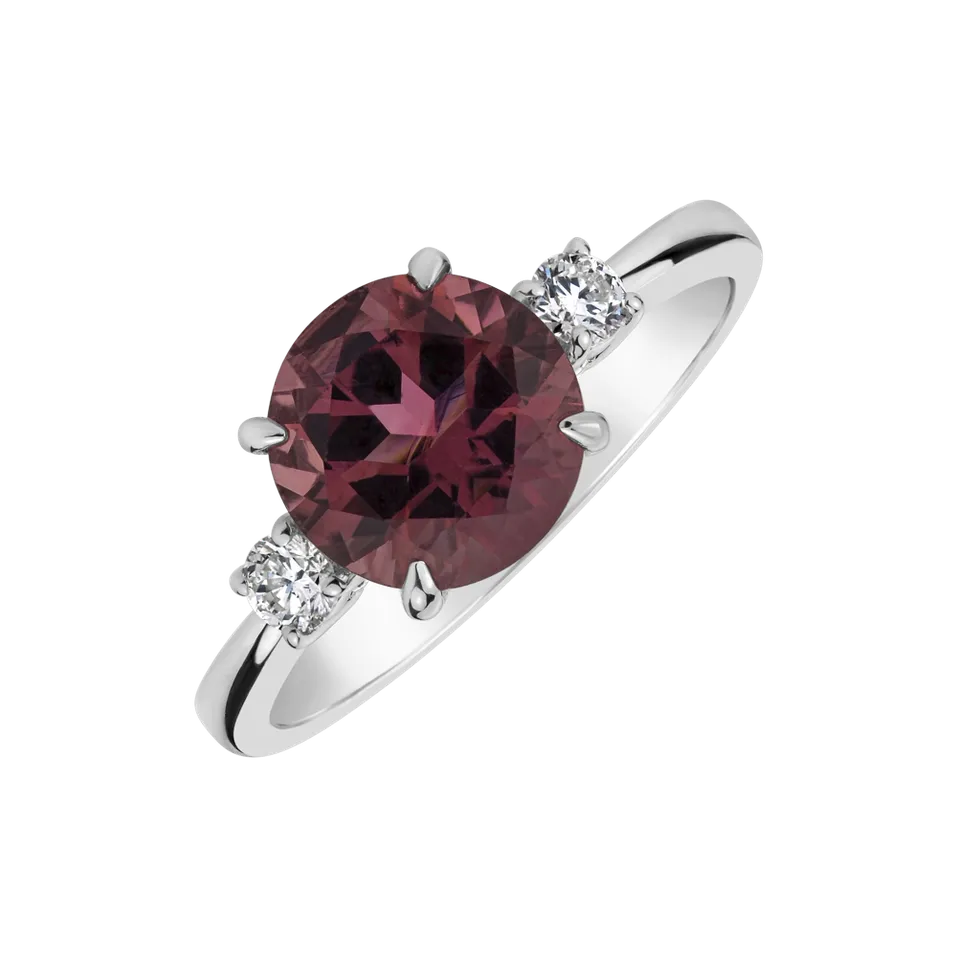 Diamond ring with Tourmalíne Tourmaline Shine